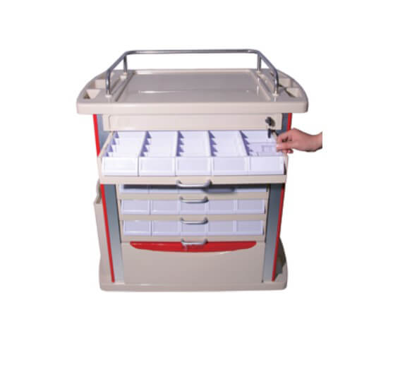 MT005 Hospital Medical Medicine Trolley With Drawers