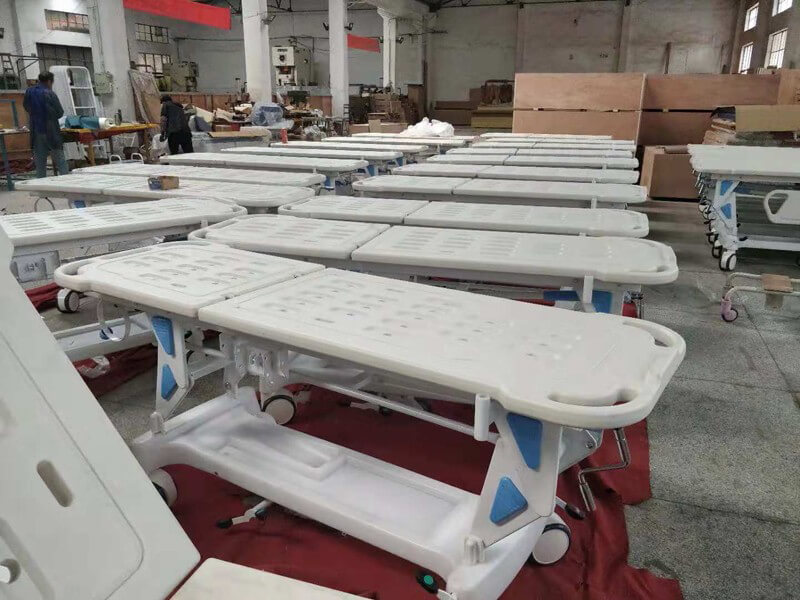 ST002 Medical Manual Hospital Patient Stretcher Trolley 