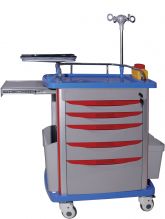 ET001 Hospital Crash Medical Trolley Medcart With Drawers