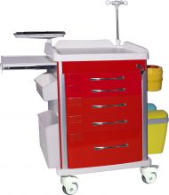 ET007 Hospital Medical Emergency Crash Trolley Cart 