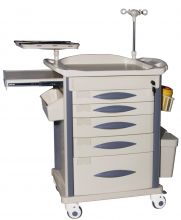 ET029 Hospital Mobile Medical Crash Cart Trolley With Drawers