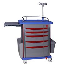 ET003 medical equipment  medical emergency trolley cart 