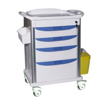 MT026 Medical Hospital Medicine Crash Trolley Cart 