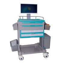 WNT031 Hospital Equipment Medical Patient Laptop Trolley Cart