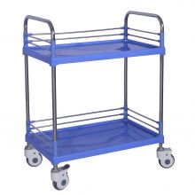 SPT003 Medical Hospital Plastic Steel Trolley Nursing Use