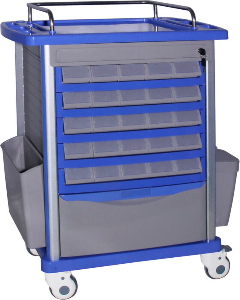 MT005 Hospital Medical Medicine Trolley With Drawers