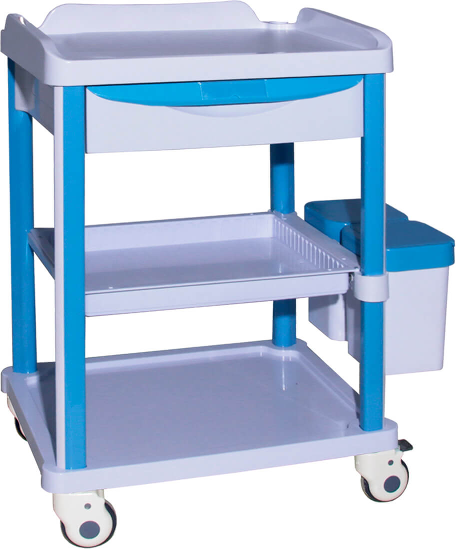 CT017 Abs Hospital Medical Equipment Trolley Cart