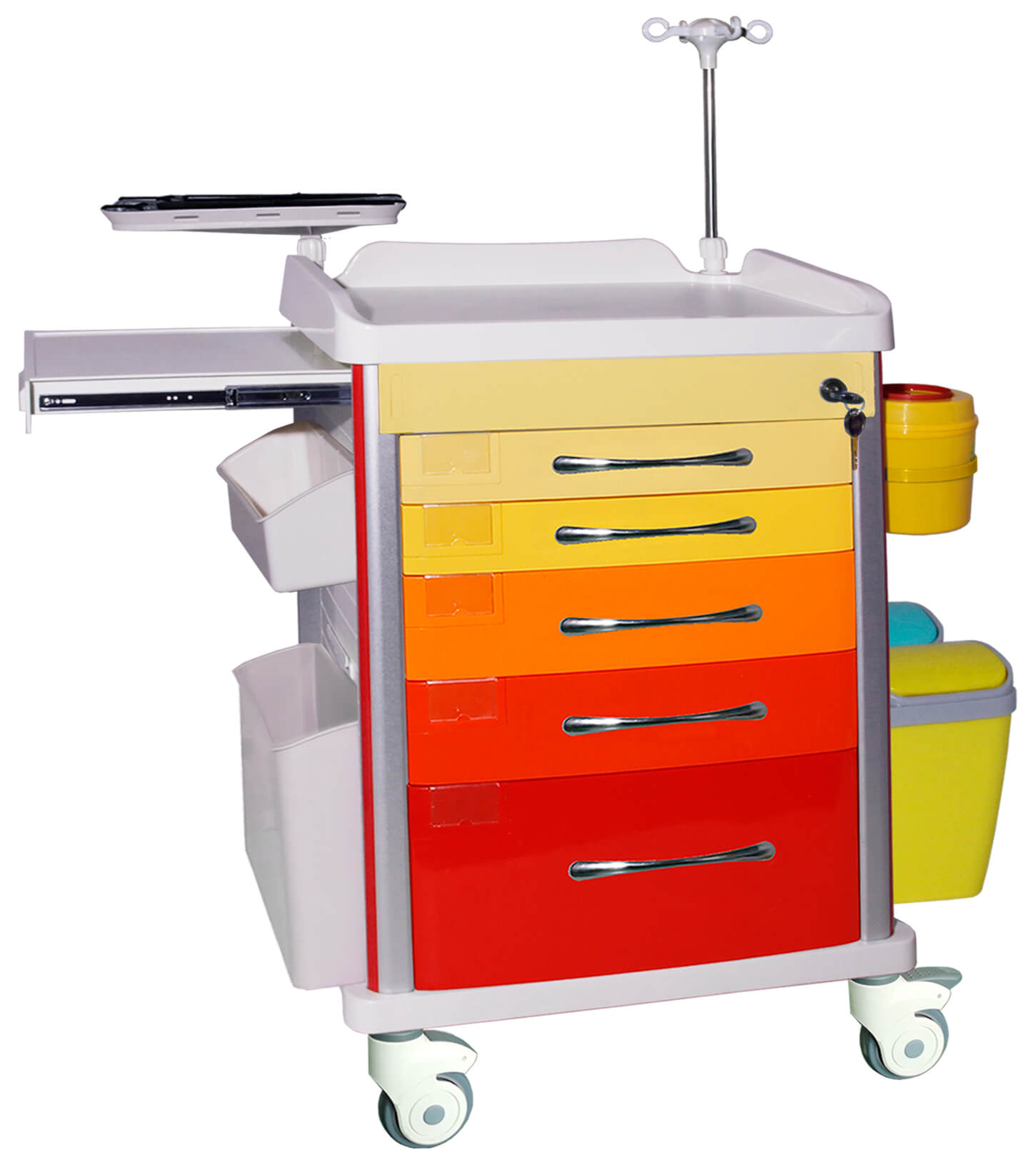 ET007 Hospital Medical Emergency Crash Trolley Cart 