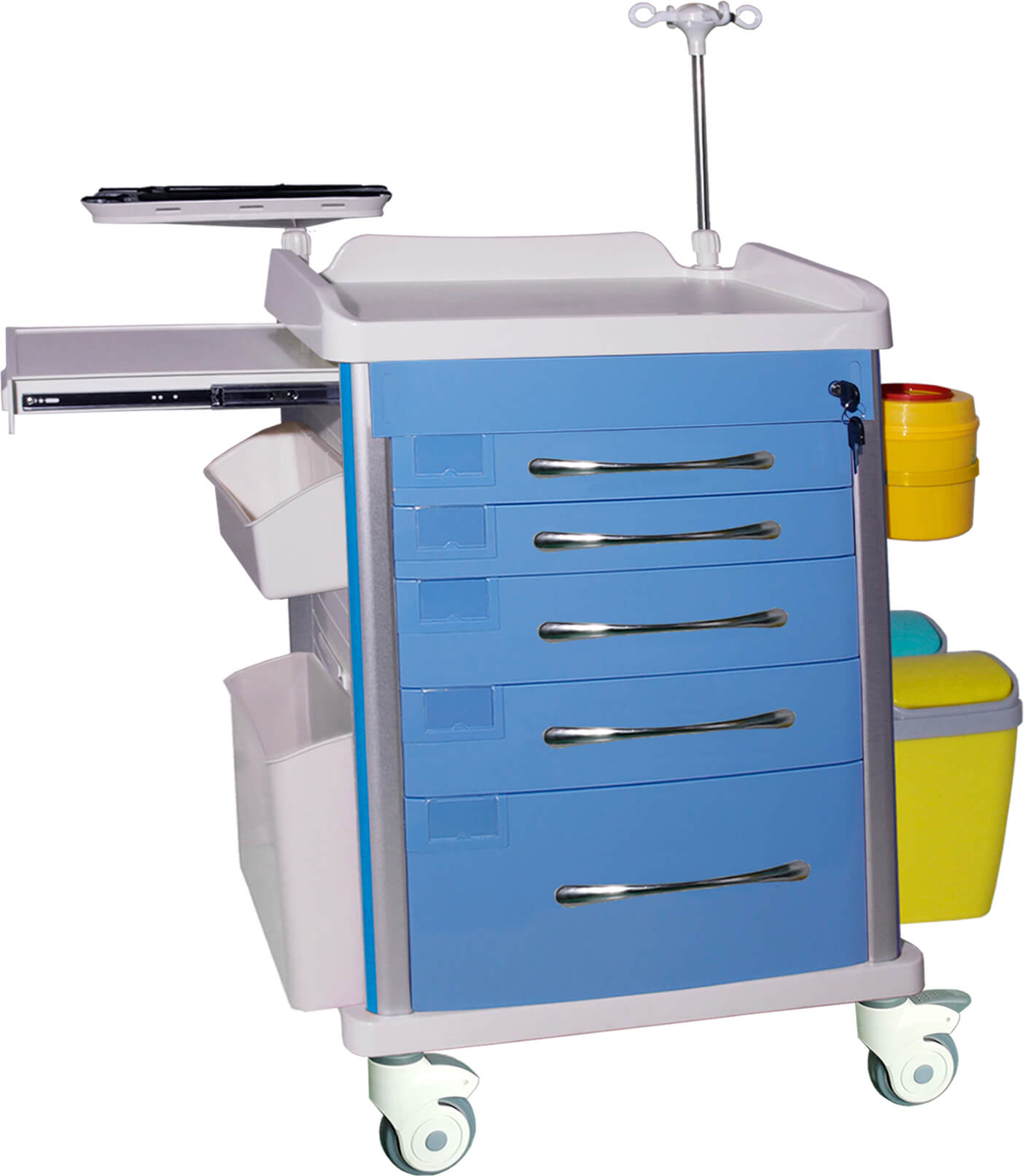 ET007 Hospital Medical Emergency Crash Trolley Cart 