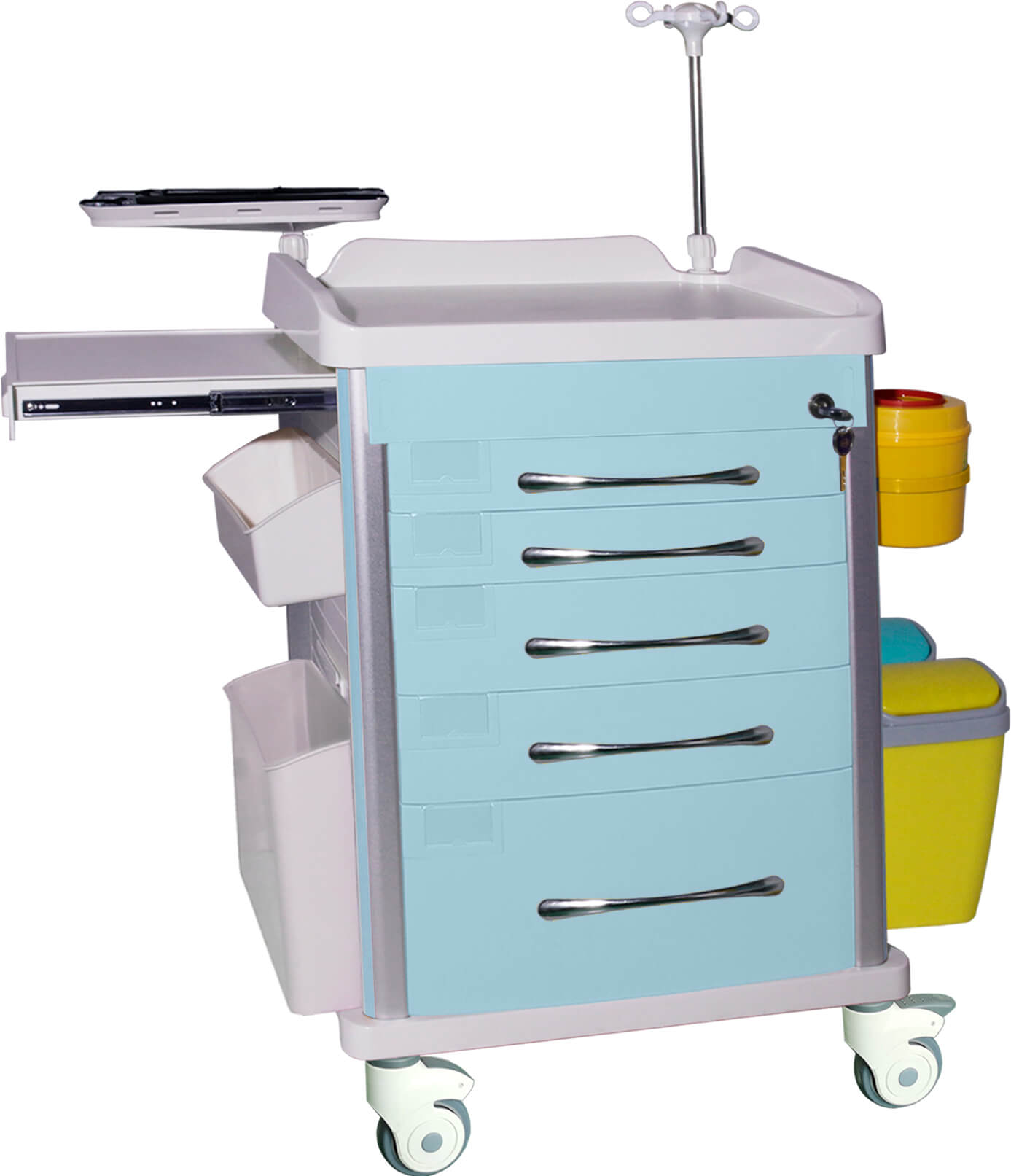ET007 Hospital Medical Emergency Crash Trolley Cart 