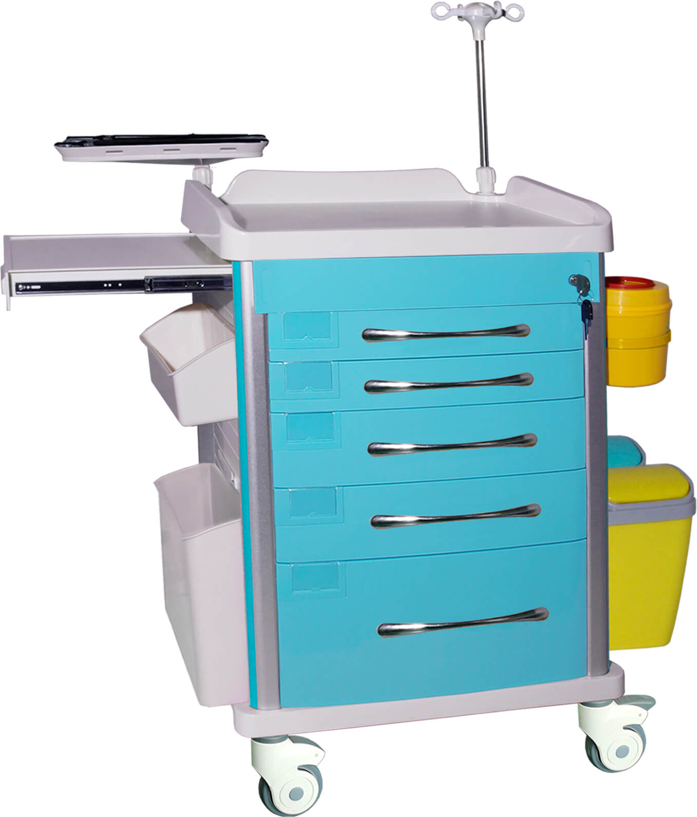 ET007 Hospital Medical Emergency Crash Trolley Cart 