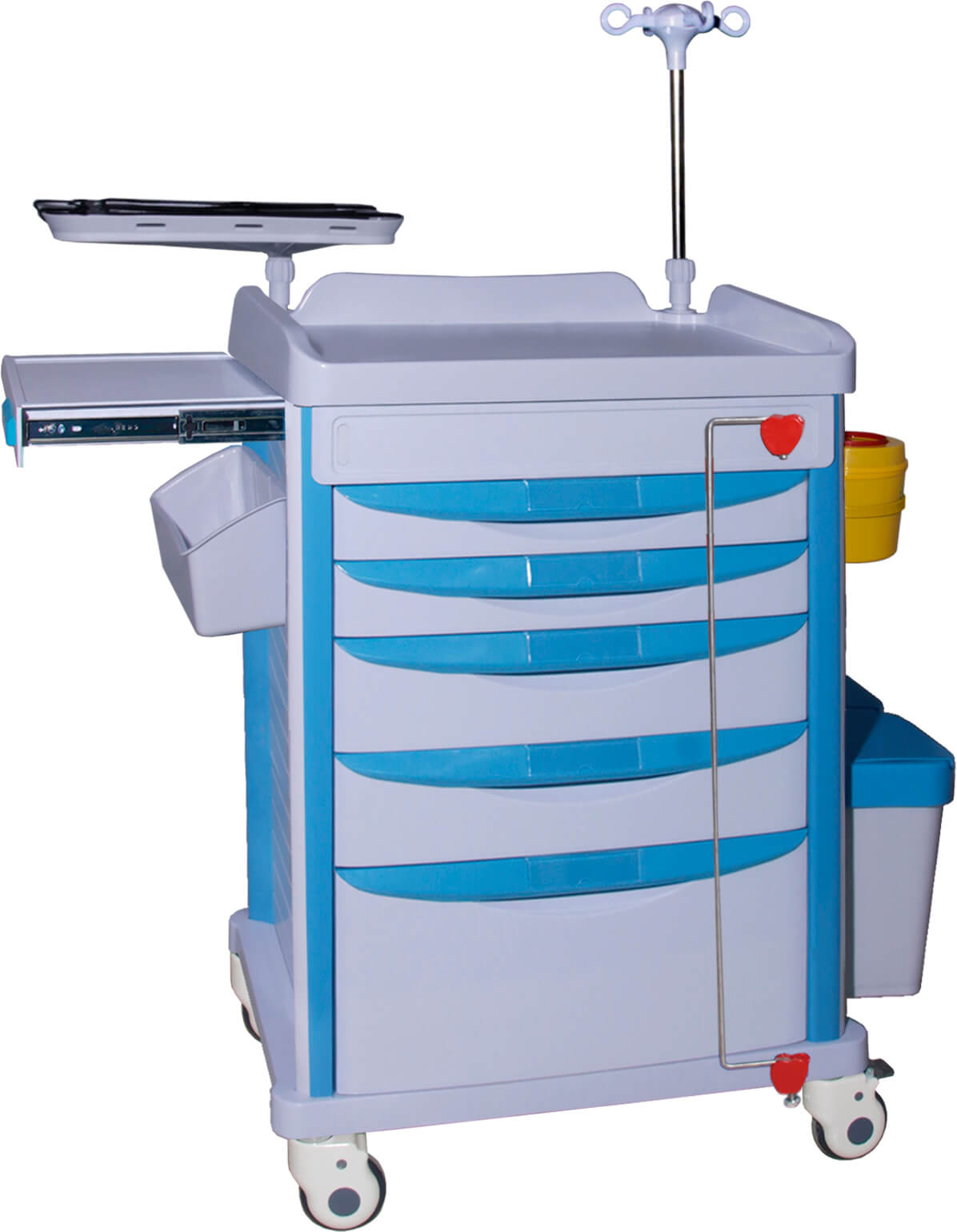 ET017 New Design Emergency Medication Crash Cart Trolley