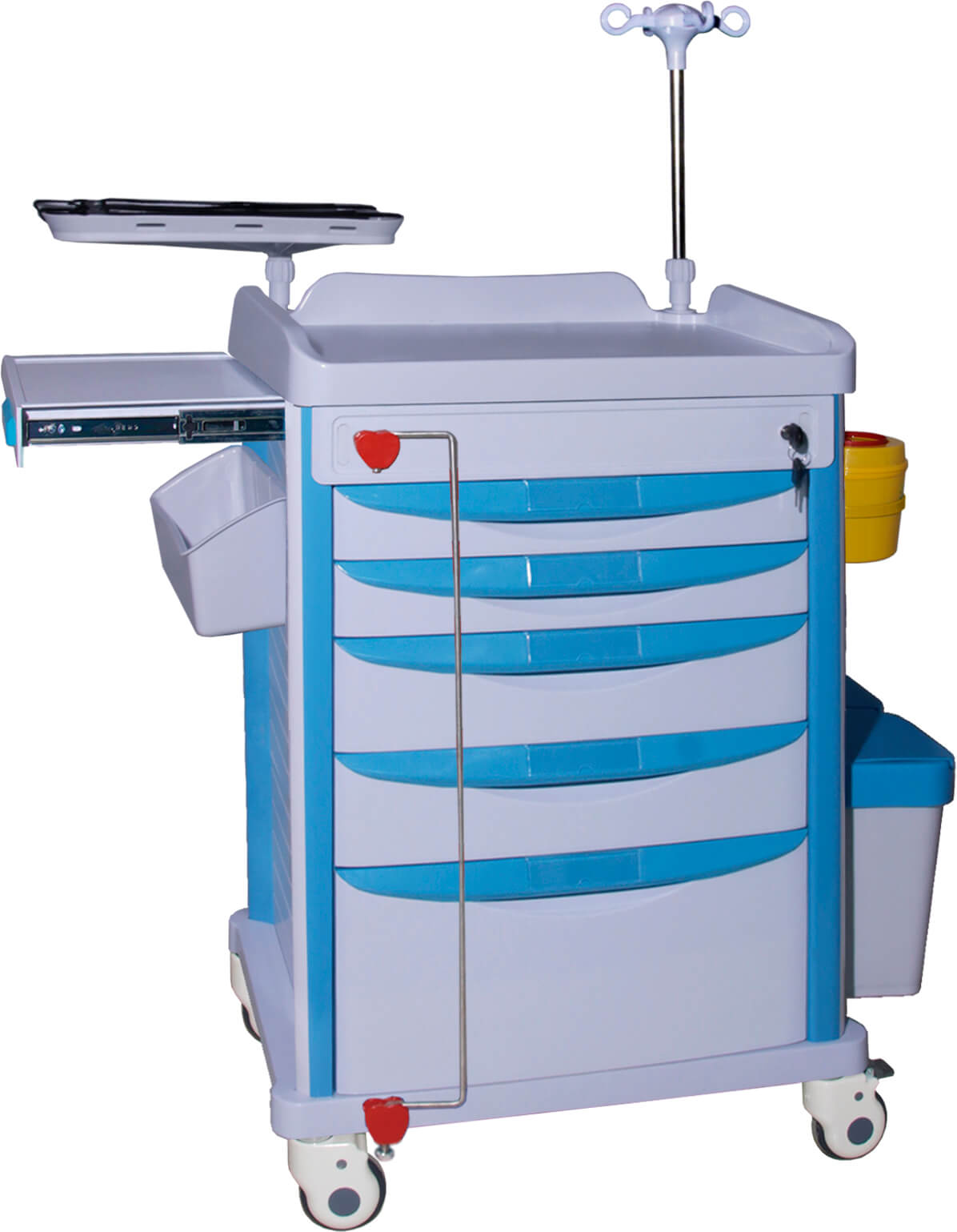 ET017 New Design Emergency Medication Crash Cart Trolley
