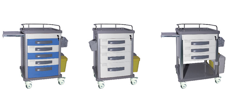 MT030 Hopsital Medical Medicine Drug Trolley Cart 