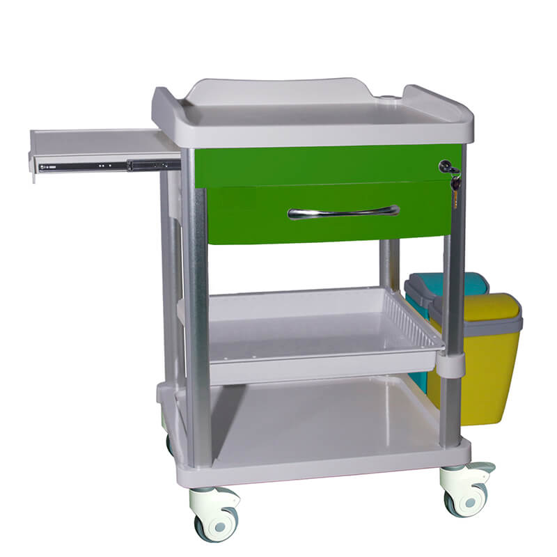 CT038 Medication Clinical Hospital Nursing Crash Trolley Carts