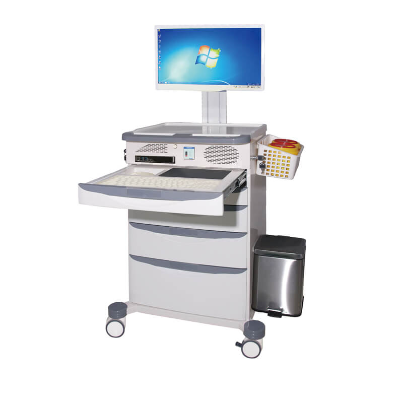 WNT018 Hospital Equipment Medical Nursing Computer Trolley 