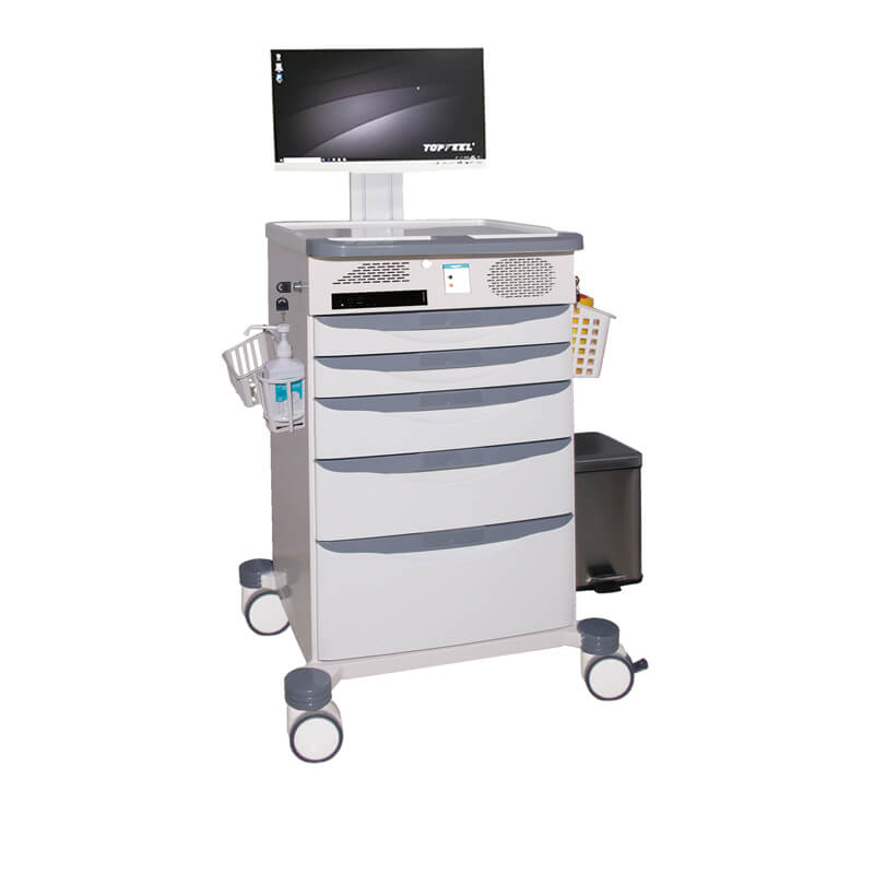 WNT018 Hospital Equipment Medical Nursing Computer Trolley 