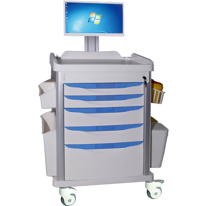 WNT029 Hospital Equipment Medical Patient Laptop Trolley Cart