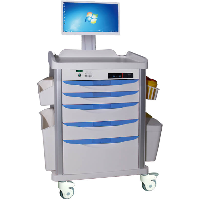 WNT029 Hospital Equipment Medical Patient Laptop Trolley Cart