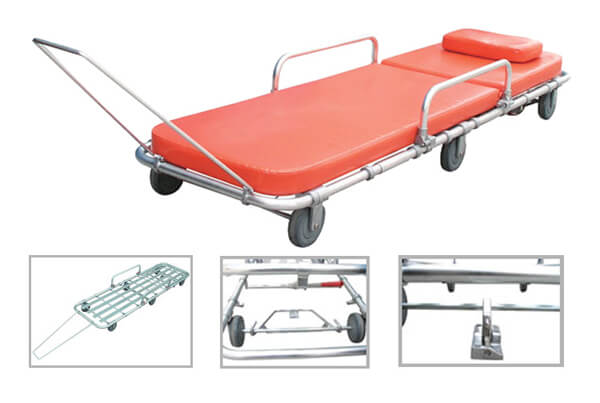 AS014 Folding Emergency Ambulance Gurney Stretcher Trolley