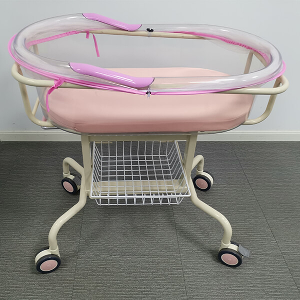 BB018 Steel Structure Born Baby Crib Bed Cot For Hospital