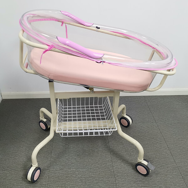 BB018 Steel Structure Born Baby Crib Bed Cot For Hospital