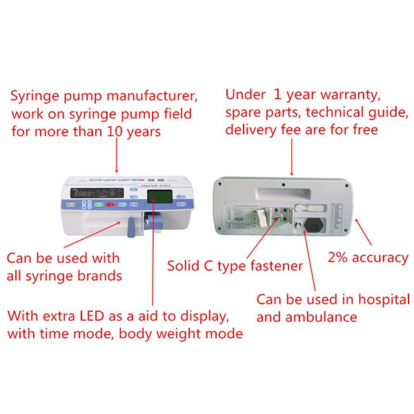 SP-50C6T Hopsital Medical Types Of Syringe Pump 