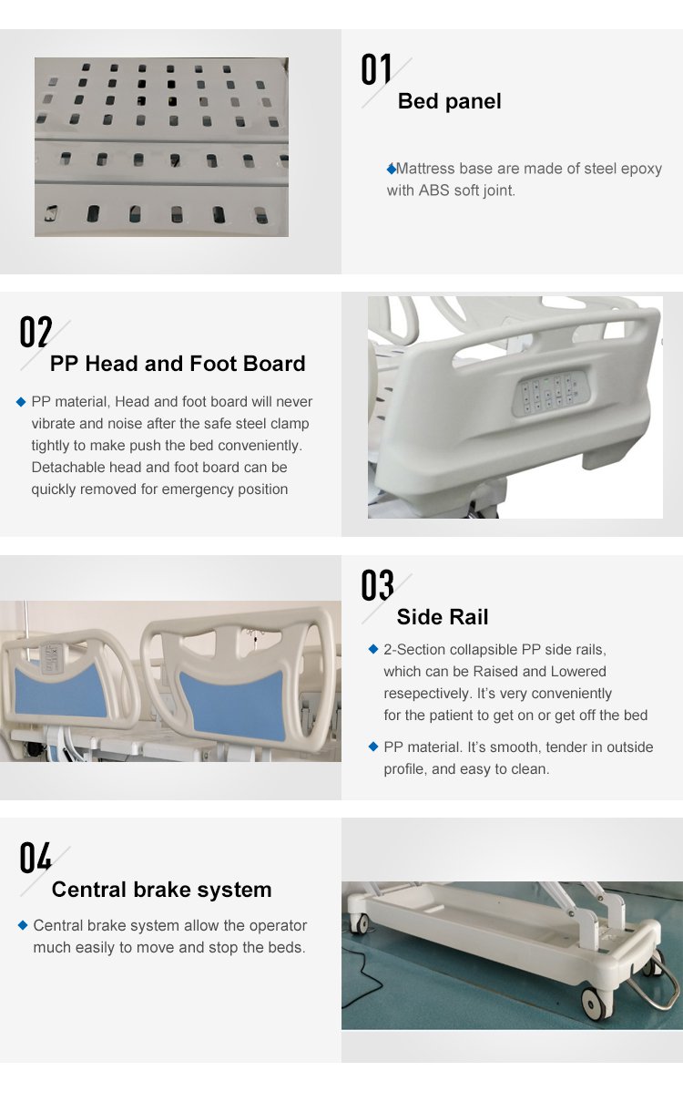 EB008 Luxurious5 Functions Electric Adjustable Hospital Icu Bed